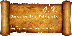 Gerstner Hófehérke névjegykártya